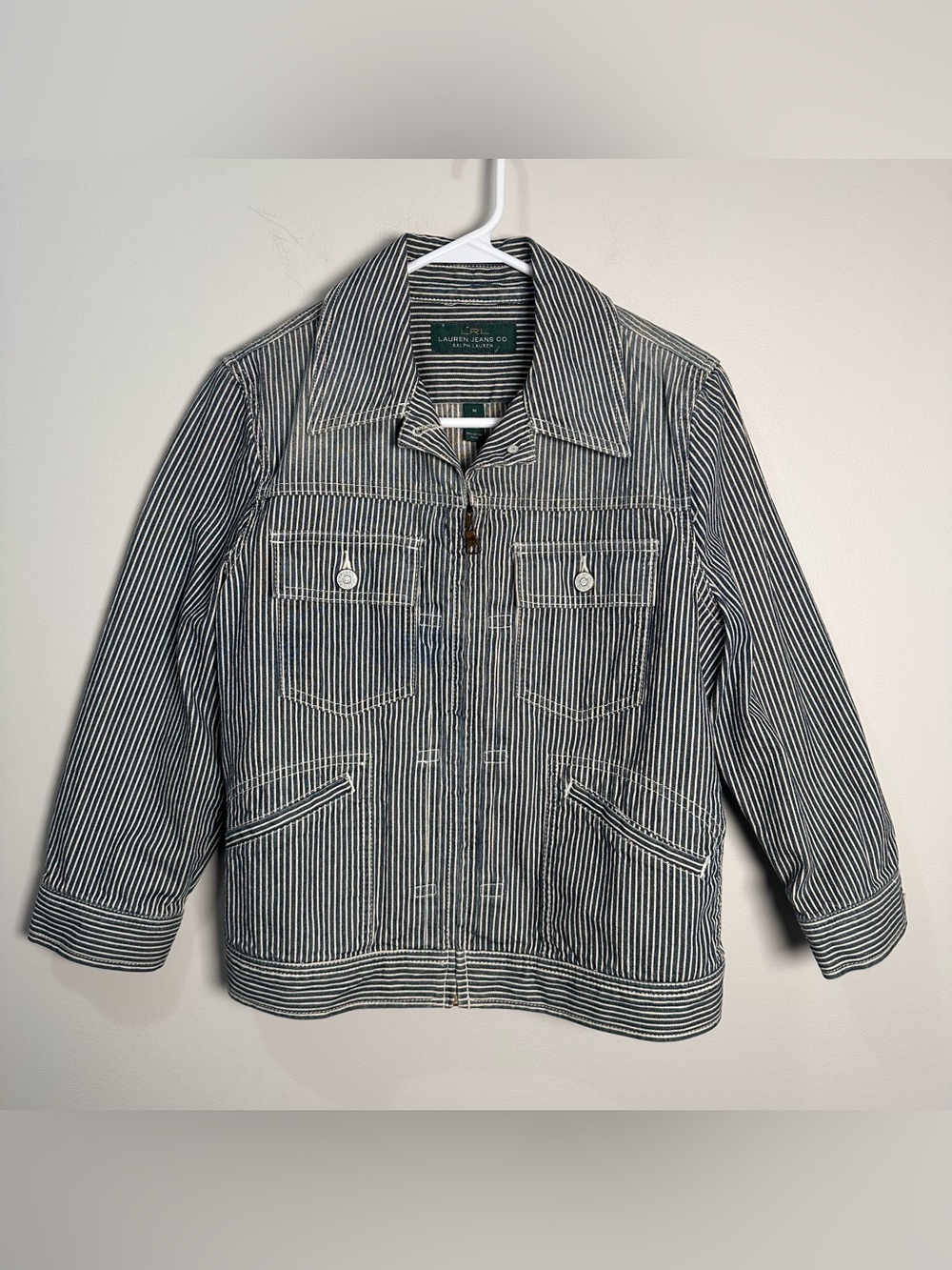 Ralph Lauren Striped women’s Denim-Style Jacket - Navy & White